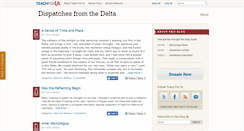 Desktop Screenshot of dispatchesfromthedelta.teachforus.org