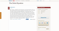 Desktop Screenshot of deltaequation.teachforus.org
